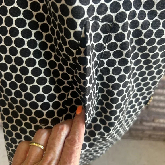 Charter Club Woman Navy Blue Polka Dot Casual Stretch Cotton Jacket Size 1X - Picture 7 of 10